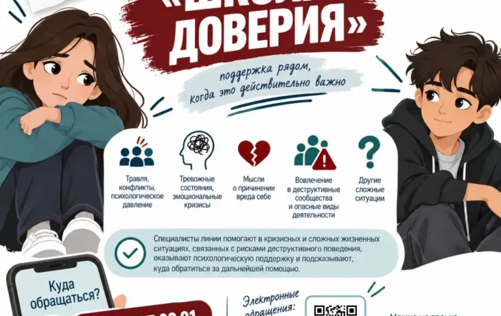 Начала работу линия психологической помощи «Школа доверия» Начала работу линия психологической помощи «Школа доверия»